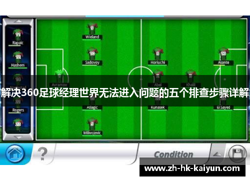 解决360足球经理世界无法进入问题的五个排查步骤详解